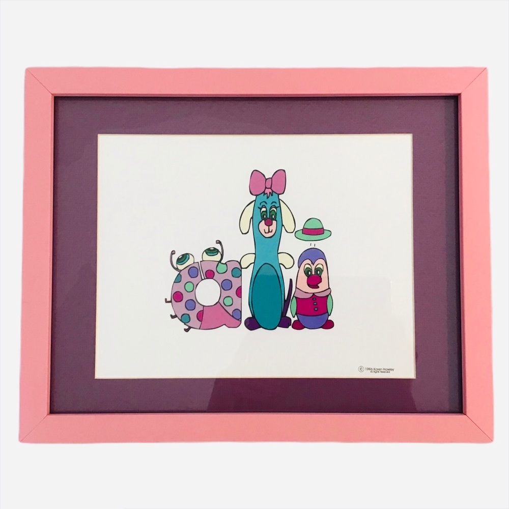 Alphacritters Children's Name Framed Artwork 'ali'